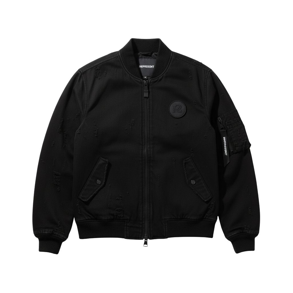 Represent Black Classic Bomber Jacket